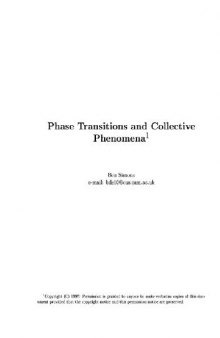 Phase transitions and collective phenomena