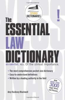 The Essential Law Dictionary (Sphinx Dictionaries)