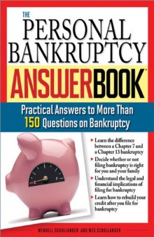 The Personal Bankruptcy Answer Book: Practical Answers to More than 175 Questions on Bankruptcy