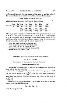 Partial Differentiation in the Large