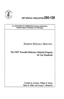 Standard Reference Materials: The NIST Traceable Reference Material Program for Gas Standards
