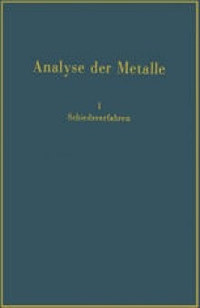 Analyse der Metalle: Schiedsverfahren