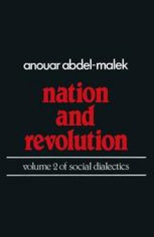 Nation and Revolution: Volume 2 of Social Dialectics