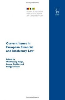 Current issues in european financial and insolvency law