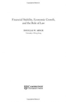 Financial Stability, Economic Growth, and the Role of Law