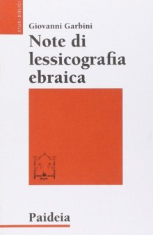 Note di lessicografia ebraica