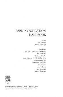 Rape investigation handbook