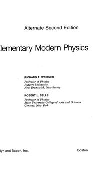 Elementary Modern Physics