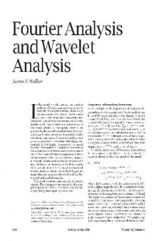 Fourier analysis and wavelet