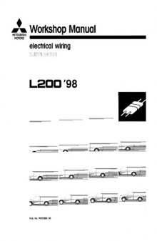 Mitsubishi L200. Workshop Manual electronical wiring supplement.