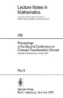 Proceedings of the second conference on compact transformation groups