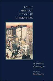 Early Modern Japanese Literature: An Anthology, 1600-1900