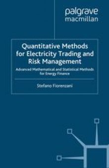 Quantitative Methods for Electricity Trading and Risk Management: Advanced Mathematical and Statistical Methods for Energy Finance
