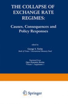 The Collapse of Exchange Rate Regimes: Causes, Consequences and Policy Responses