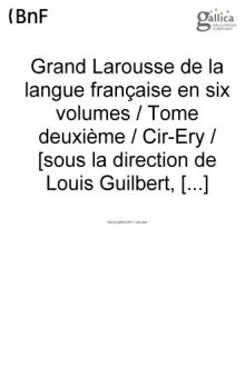 Grand Larousse de la langue française
