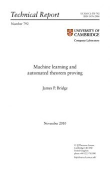 Machine learning and automated theorem proving