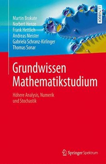 Grundwissen Mathematikstudium: Höhere Analysis, Numerik und Stochastik