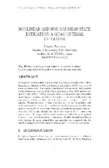 onlinear and non-Gaussian state estimation: A quasi-optimal estimator