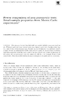 Power comparison of non-parametric tests: Small-sample properties from Monte Carlo experiments