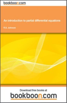 An introduction to partial differential equations