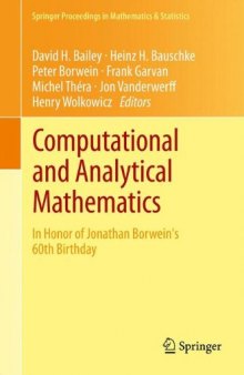 Computational and Analytical Mathematics: In Honor of Jonathan Borwein's 60th Birthday