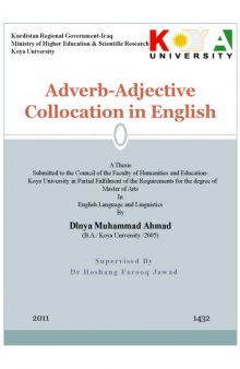 Adverb-Adjective Collocation in English 