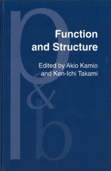 Function and Structure: In Honor of Susumu Kuno
