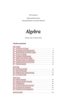 Algebra (WS 2015/16)