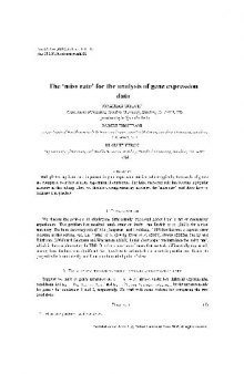 The ‘miss rate’ for the analysis of gene expression data