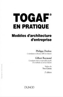 Togaf en pratique : modèles d’architecture d’entreprise