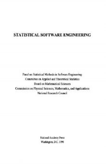 Statistical Software Engineering