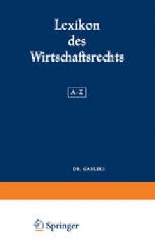 Lexikon des Wirtschaftsrechts: A – Z