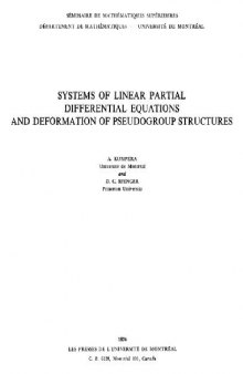 Systems of Linear Partial Differential Equations and Deformations of Pseudogroup Structures