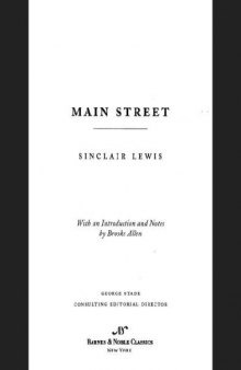 Main Street (Barnes & Noble Classics Series)