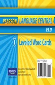 Leveled Word Cards (English Language Development) (Grade 1)