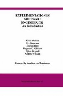 Experimentation in Software Engineering: An Introduction