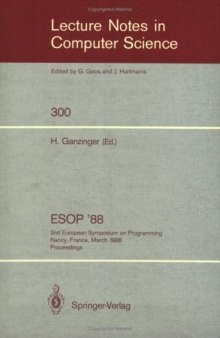 ESOP '88: 2nd European Symposium on Programming Nancy, France, March 21–24, 1988 Proceedings