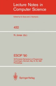 ESOP '90: 3rd European Symposium on Programming Copenhagen, Denmark, May 15–18, 1990 Proceedings
