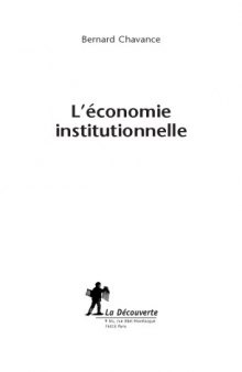 L'economie institutionnelle
