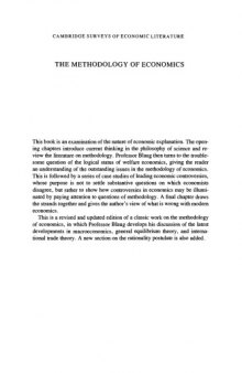 The Methodology of Economics: Or, How Economists Explain (Cambridge Surveys of Economic Literature)