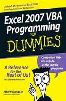 Excel 2007 VBA Programming for Dummies