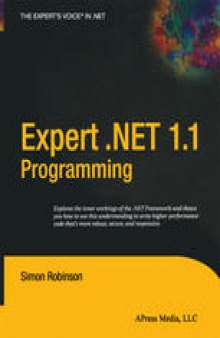 Expert .NET 1.1 Programming