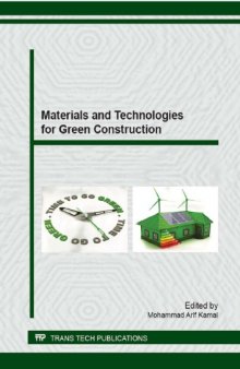 Materials and Technologies for Green Construction