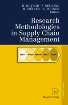 Research Methodologies in Supply Chain Management: In Collaboration with Magnus Westhaus