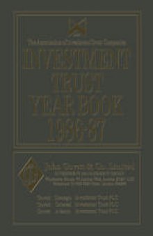 Investment Trust Year Book 1986–87
