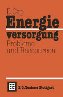 Energieversorgung Probleme und Ressourcen