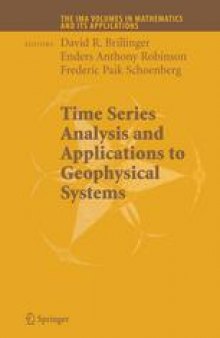 Time Series Analysis and Applications to Geophysical Systems