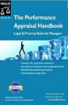 The Performance Appraisal Handbook. Legal & Practical Rules for Managers