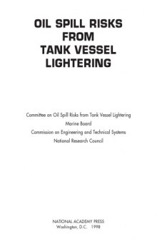 Oil spill risks from tank vessel lightering