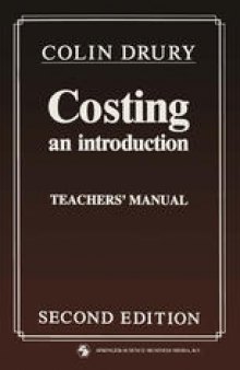Costing: An introduction Teachers’ Manual